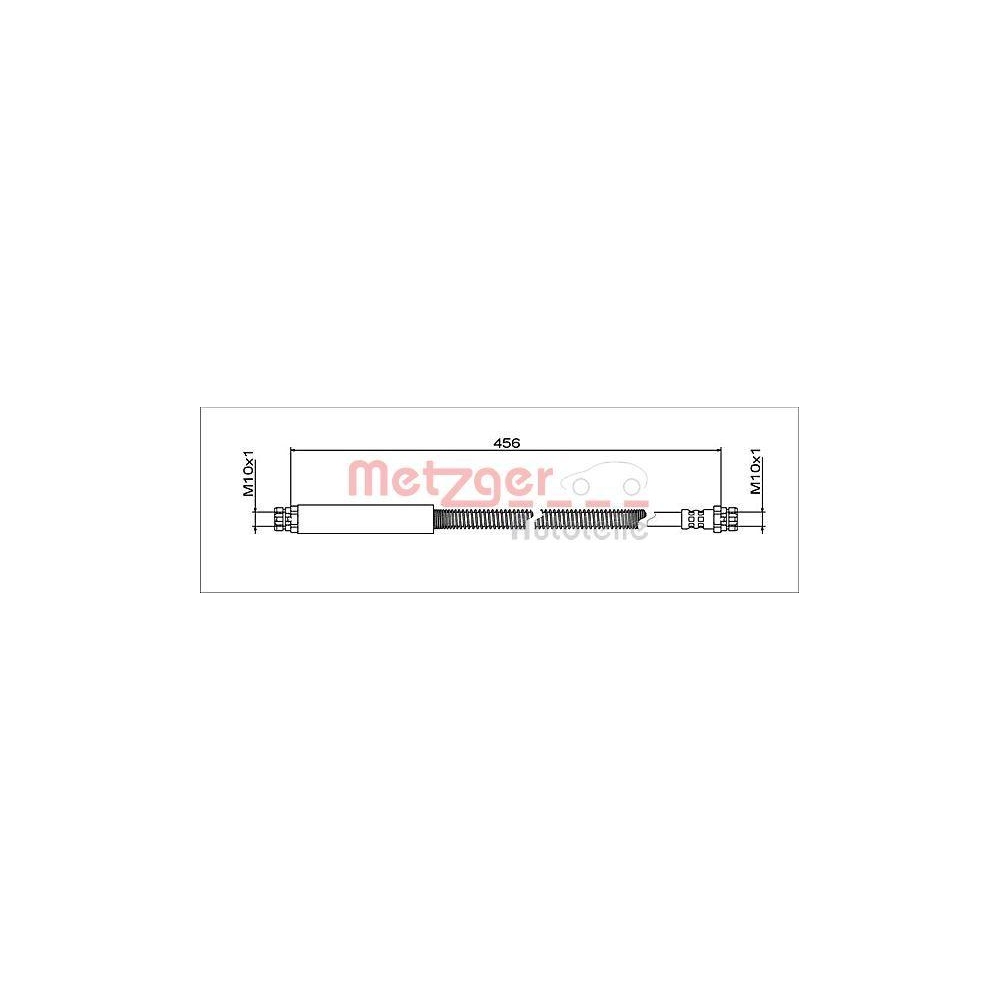 Bremsschlauch METZGER 4112039 für VW VAG, Hinterachse links, Hinterachse rechts