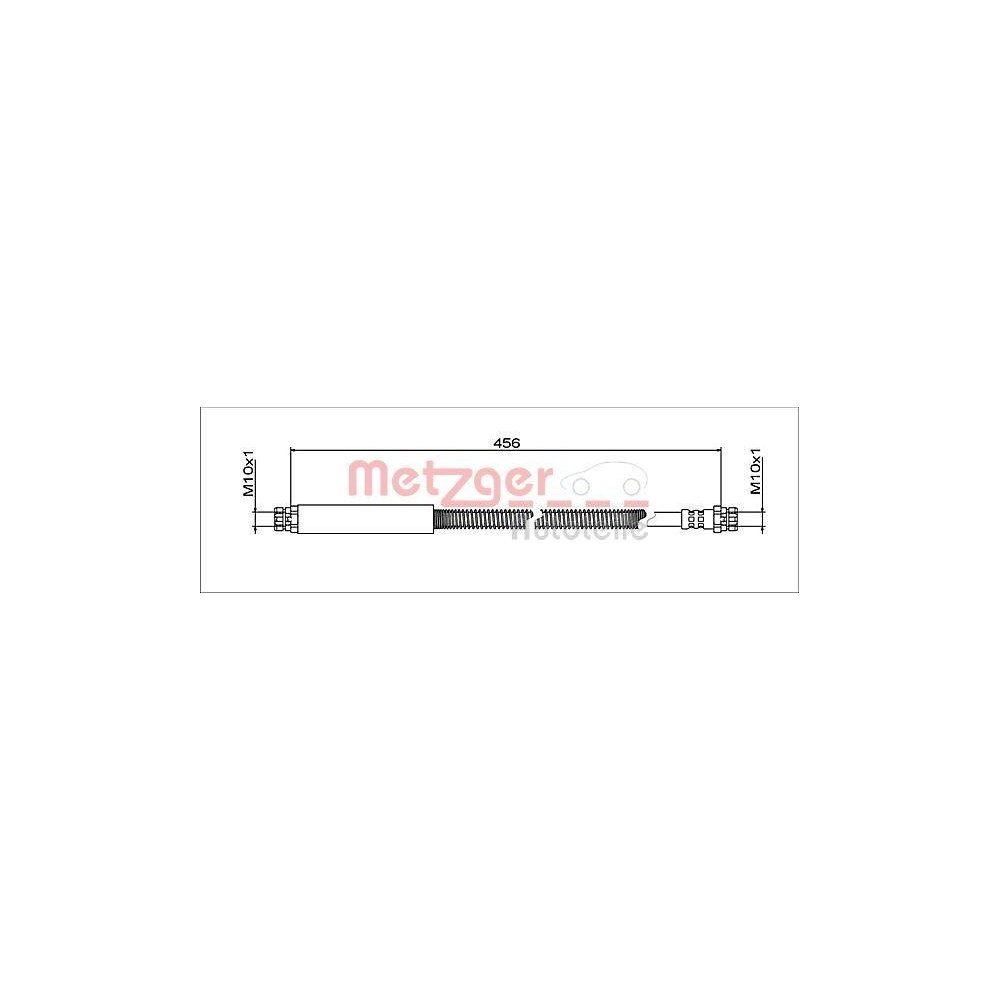 Bremsschlauch METZGER 4112039 für VW VAG, Hinterachse links, Hinterachse rechts