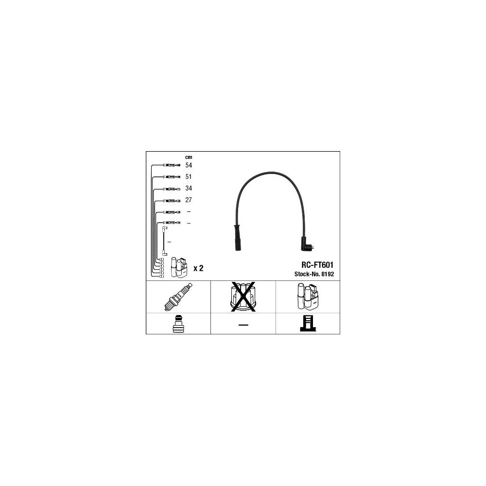 Zündleitungssatz NGK 8192 für ALFA ROMEO FIAT LANCIA FERRARI MASERATI ABARTH