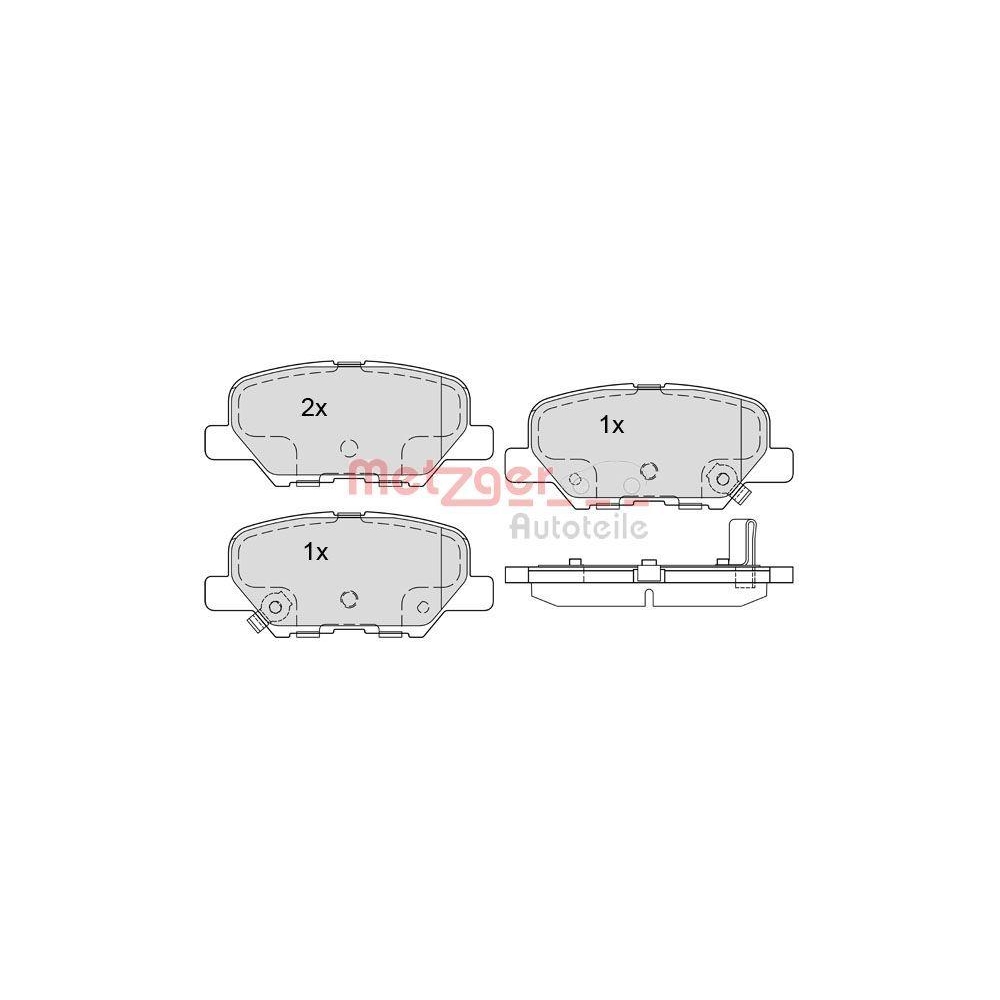 Bremsbelagsatz, Scheibenbremse METZGER 1170790 GREENPARTS für CITROËN MAZDA