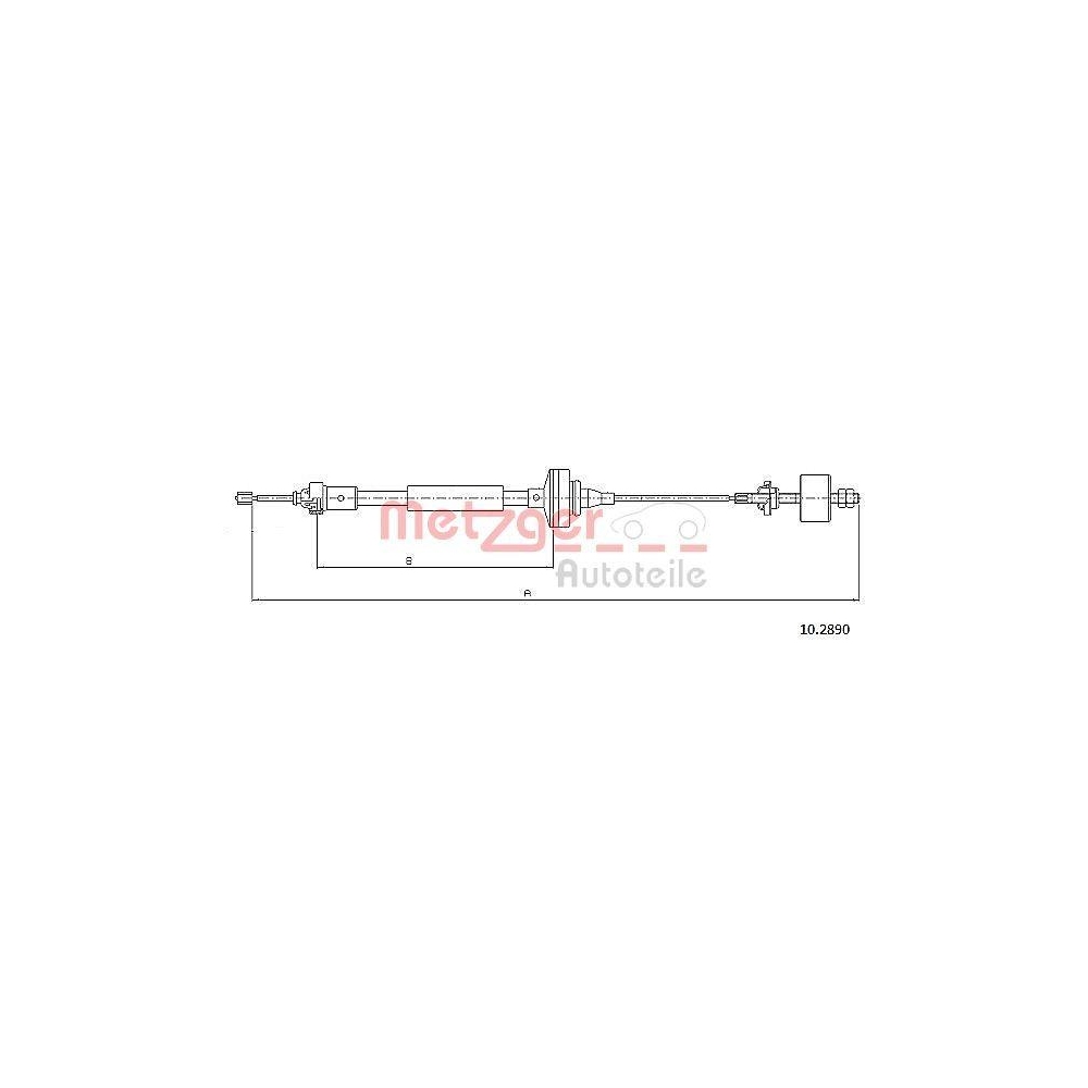 Seilzug, Kupplungsbetätigung METZGER 10.2890 COFLE für DACIA