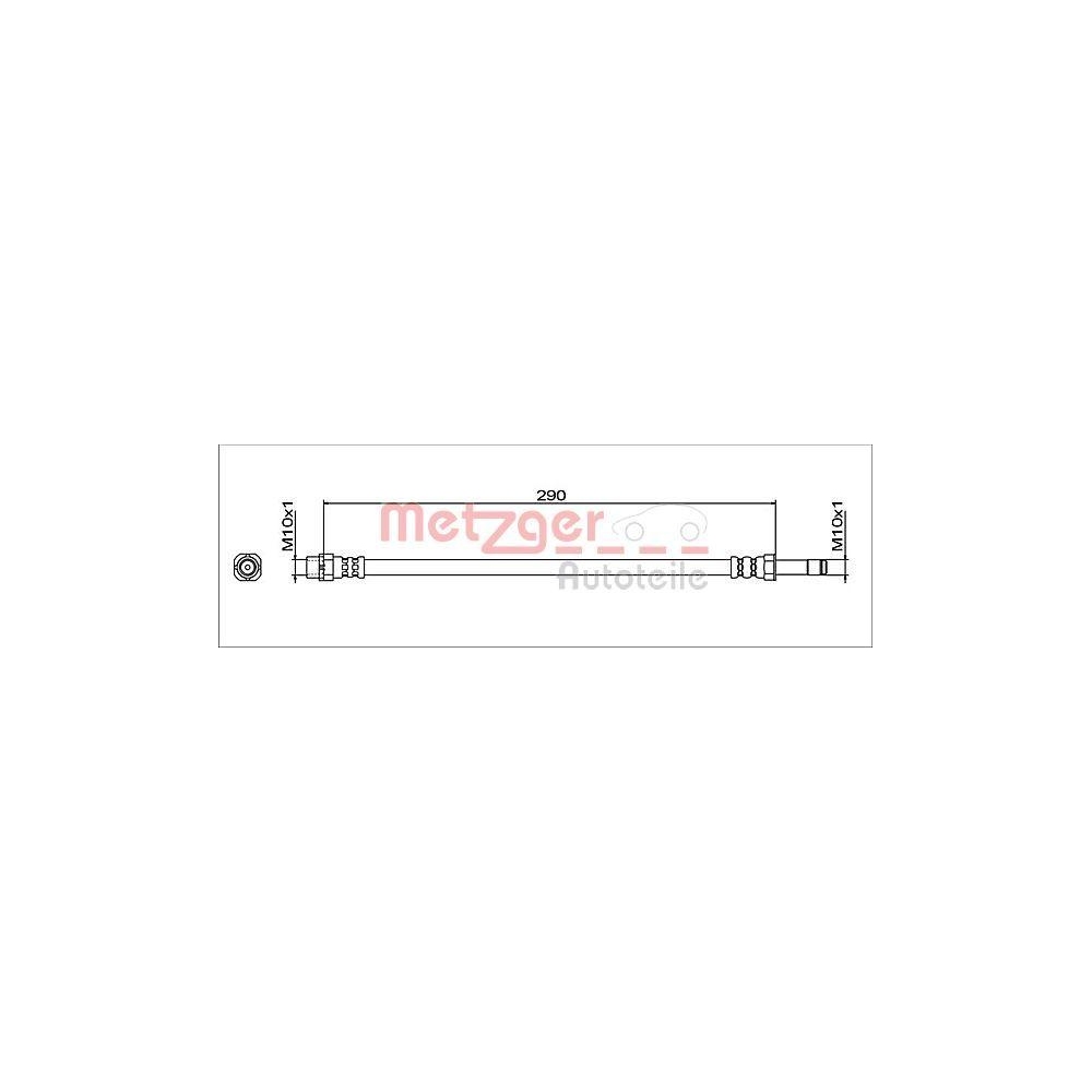 Bremsschlauch METZGER 4112057 GREENPARTS für BMW, Hinterachse links