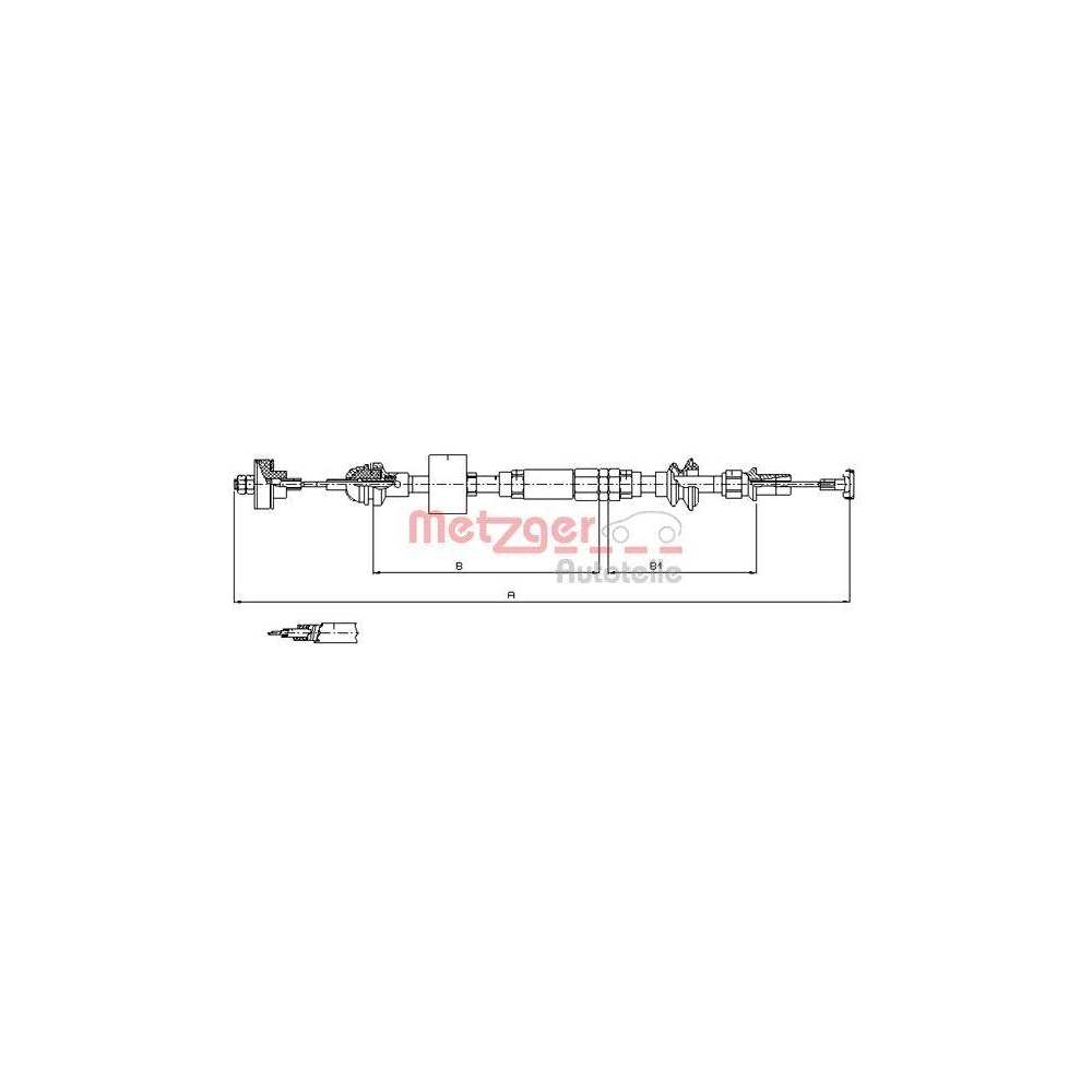 Seilzug, Kupplungsbetätigung METZGER 10.3159 COFLE für VAG