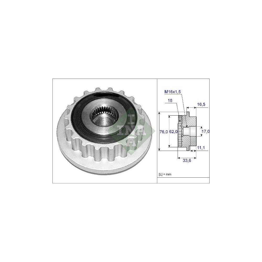 Generatorfreilauf INA 535 0118 10 für VW HITACHI