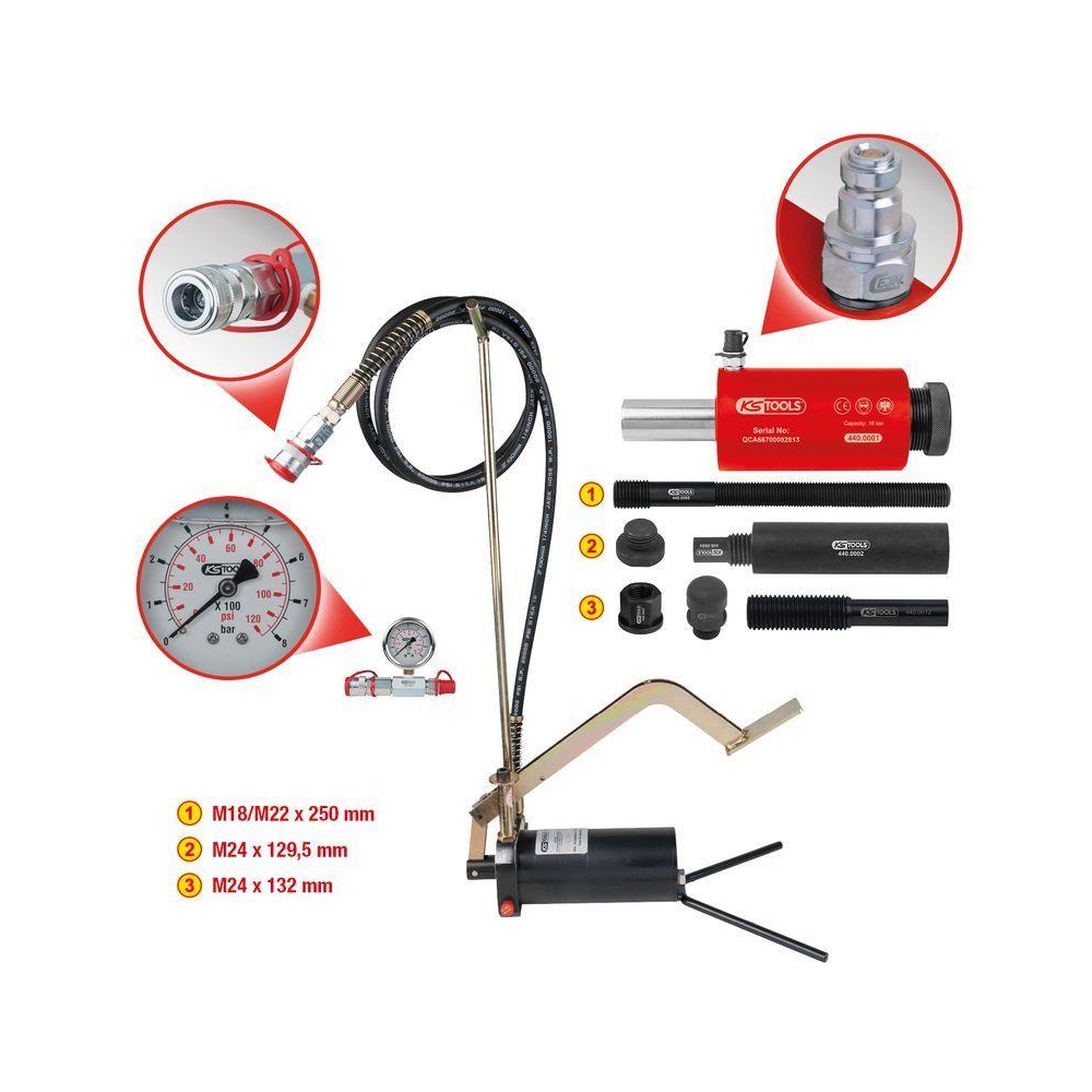 Hydraulikzylinder, Werkstattpresse KS TOOLS 440.0575 für