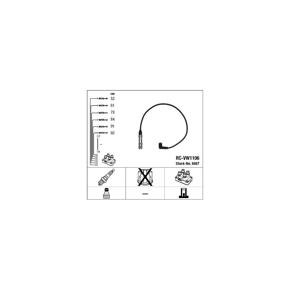 Zündleitungssatz NGK 6867