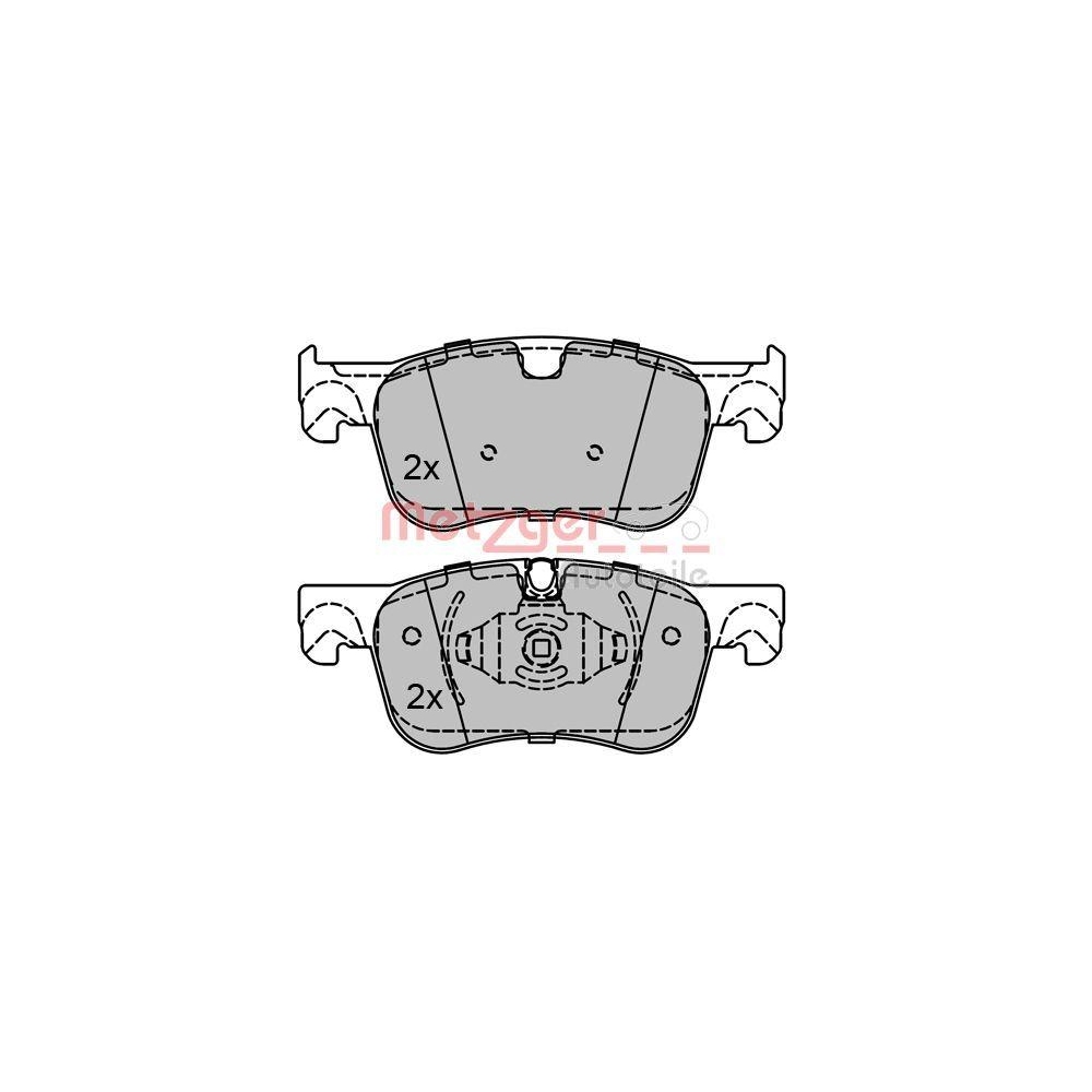 Bremsbelagsatz, Scheibenbremse METZGER 1170804 f&uuml;r CITRO&Euml;N, Vorderachse