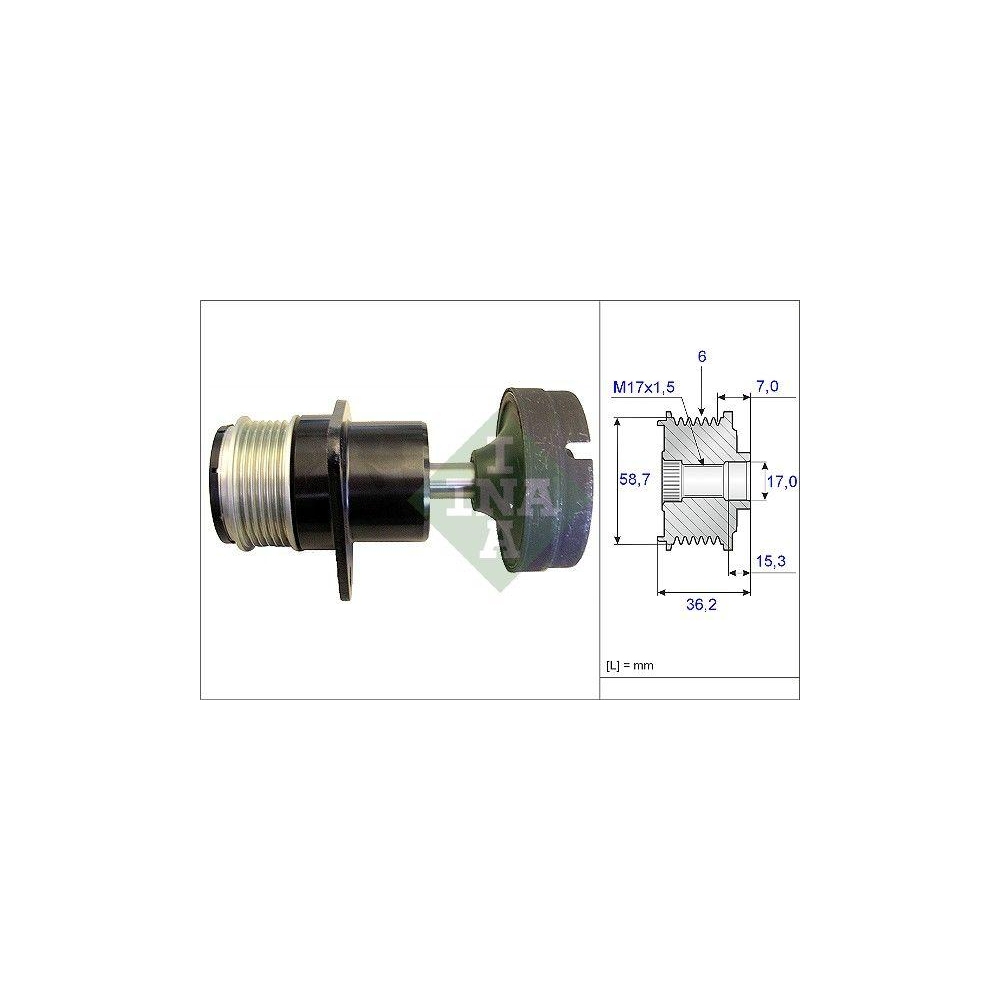 Generatorfreilauf INA 535 0157 10 für FORD