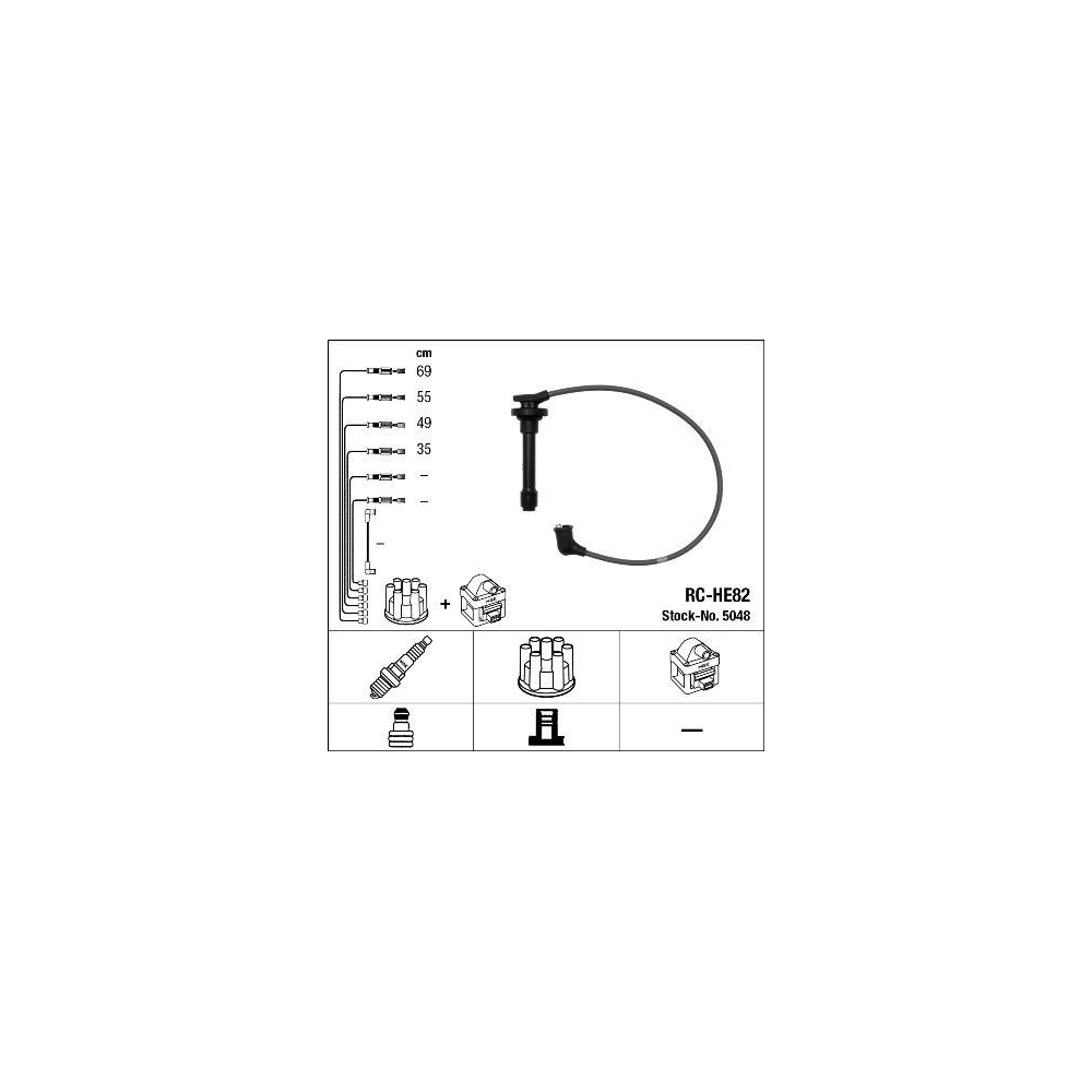 Zündleitungssatz NGK 5048 für HONDA
