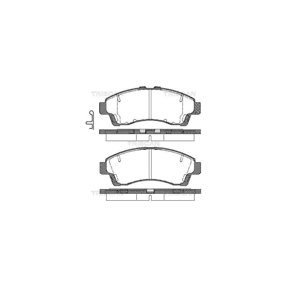 Bremsbelagsatz, Scheibenbremse TRISCAN 8110 50015 für MAZDA, Vorderachse