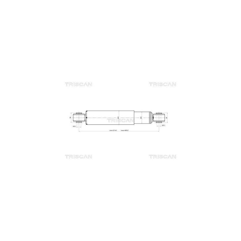 Stoßdämpfer TRISCAN 8705 10205 für FIAT PEUGEOT TOYOTA, Hinterachse