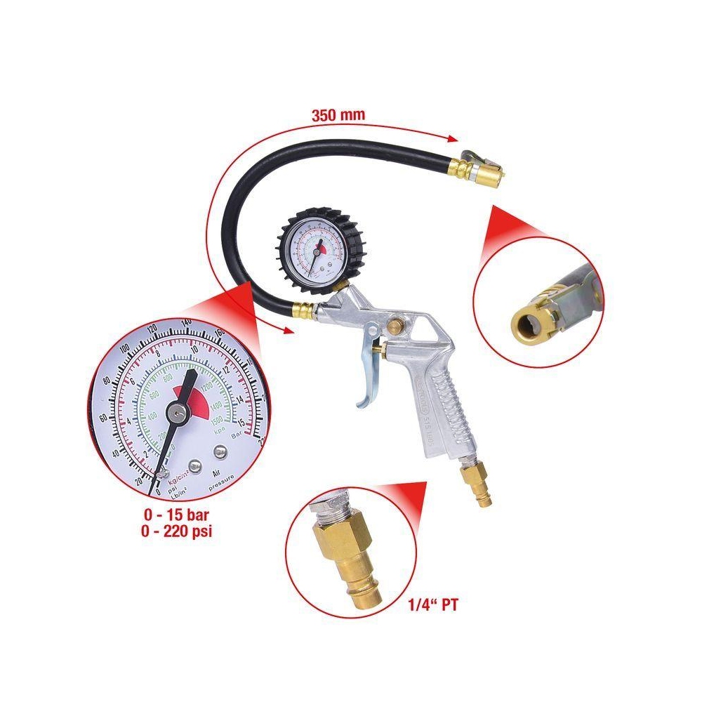 Druckluftreifenprüfer/-füller KS TOOLS 515.1905