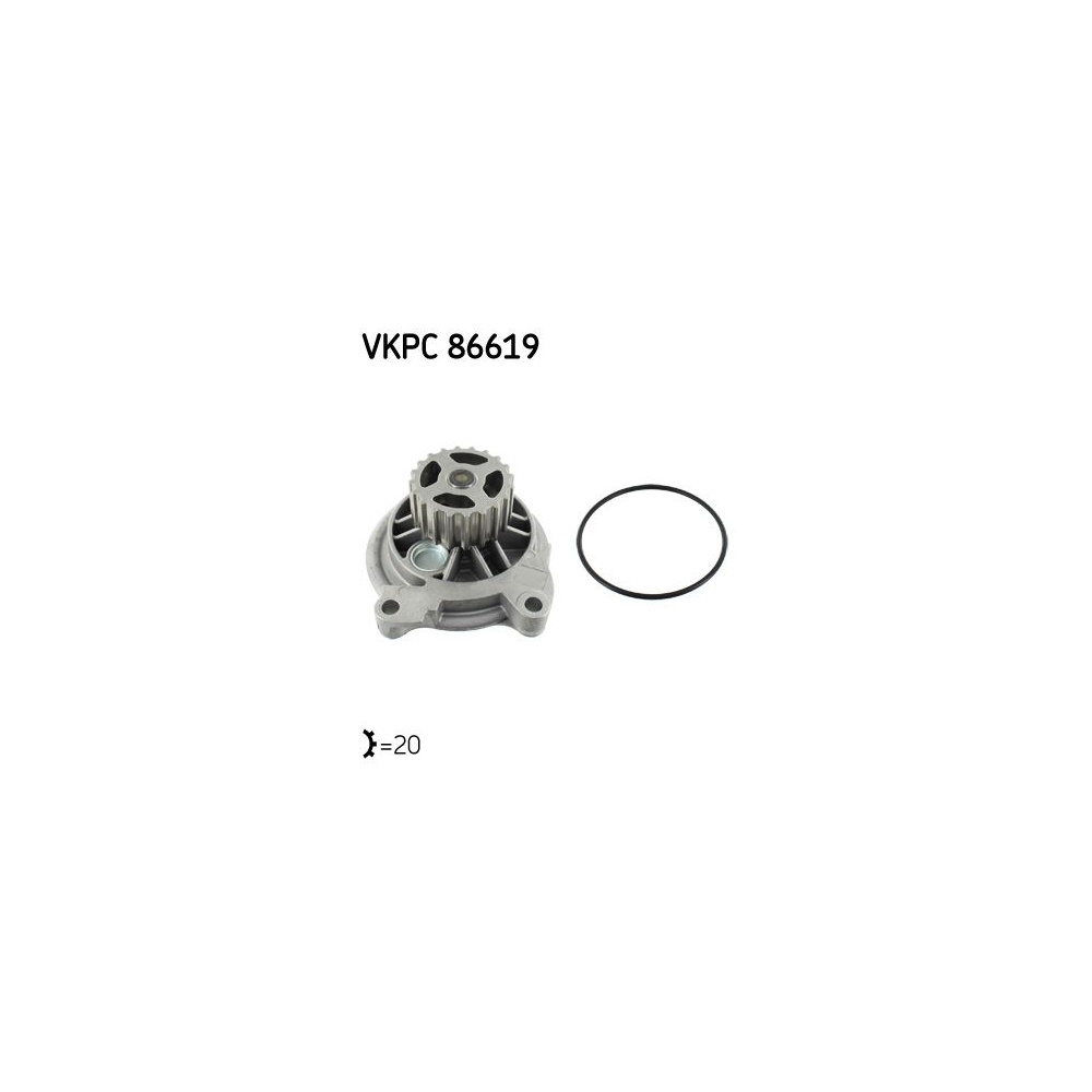 Wasserpumpe SKF VKPC 86619 für AUDI VW