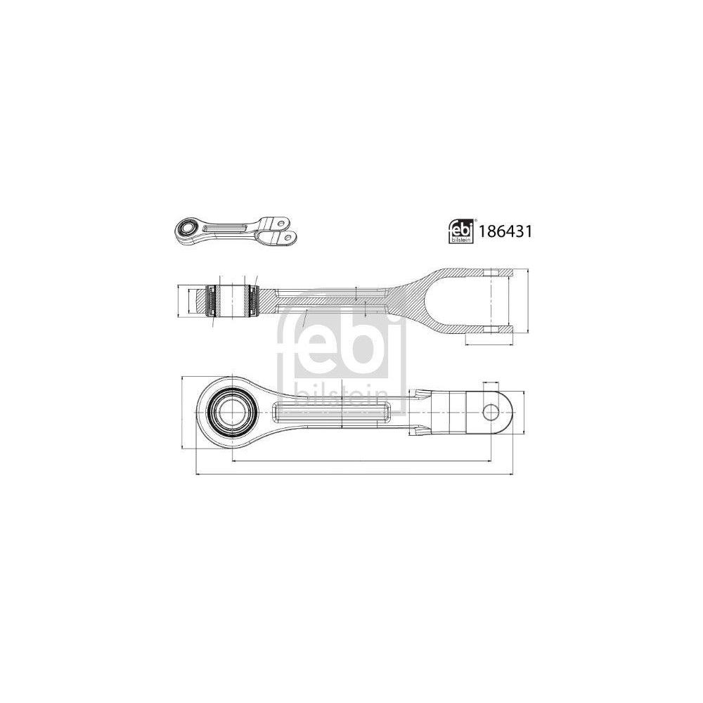 Stange/Strebe, Stabilisator FEBI BILSTEIN 186431 für MERCEDES-BENZ, Hinterachse