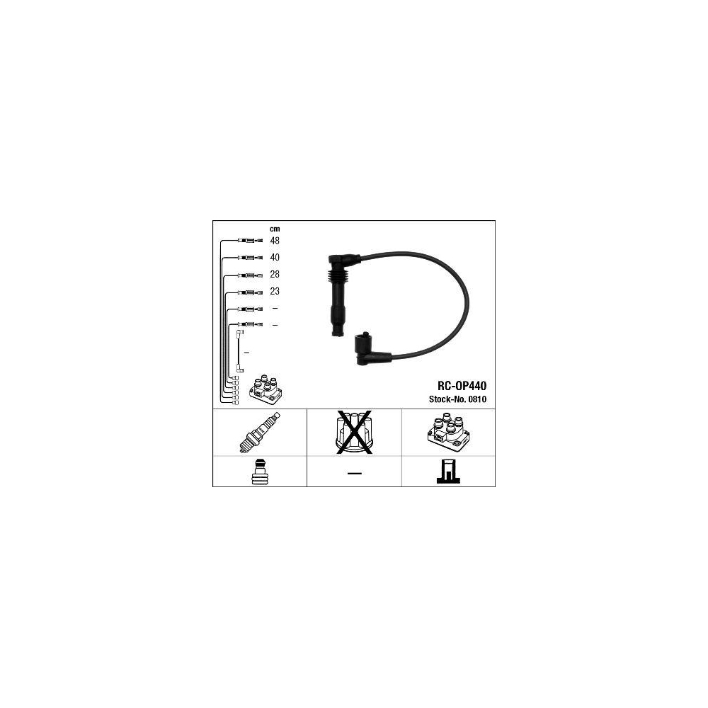 Zündleitungssatz NGK 0810 für OPEL GENERAL MOTORS