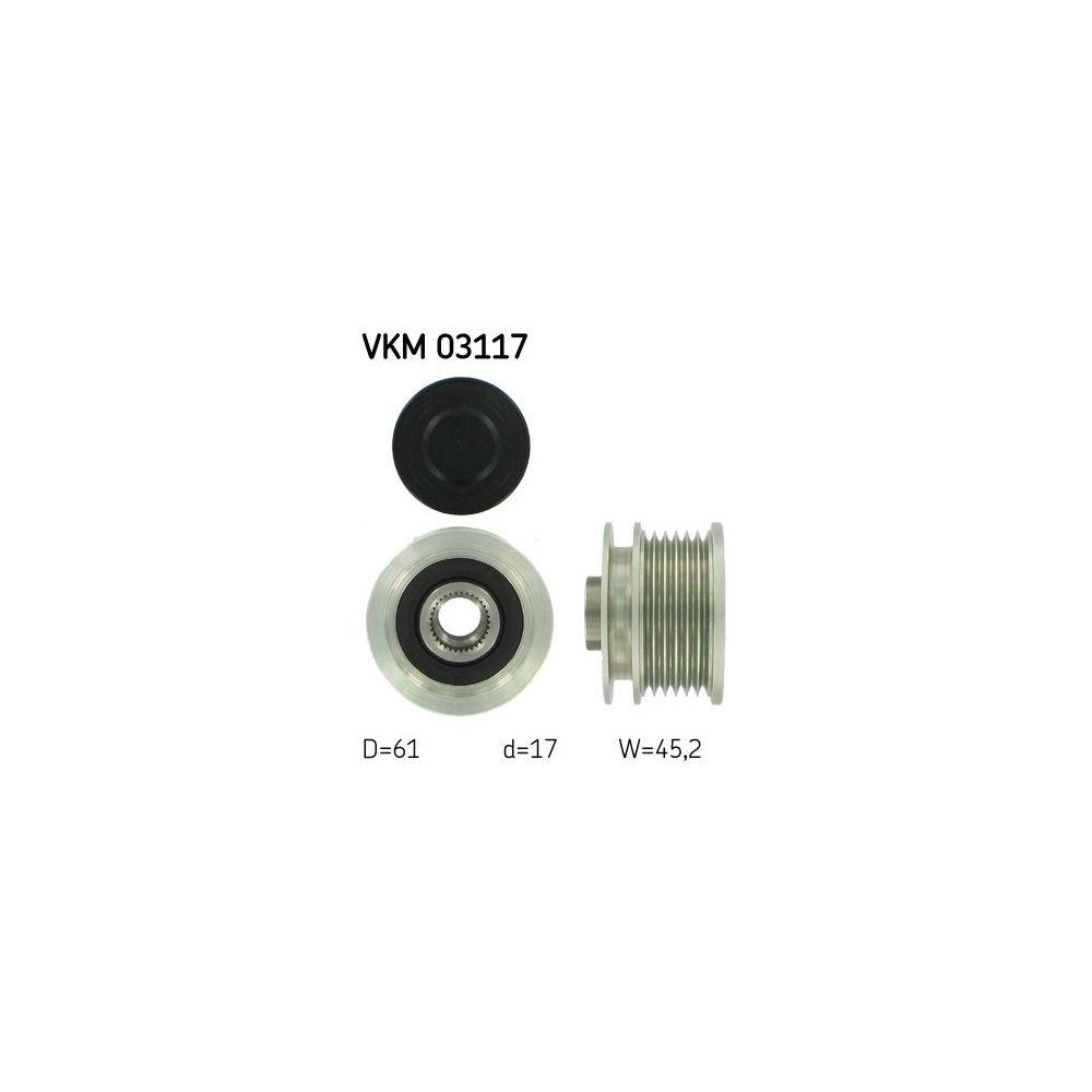 Generatorfreilauf SKF VKM 03117 für AUDI VW