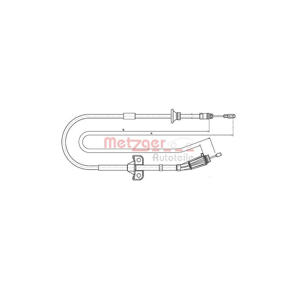 Seilzug, Feststellbremse METZGER 10.8189 COFLE für VOLVO, hinten links