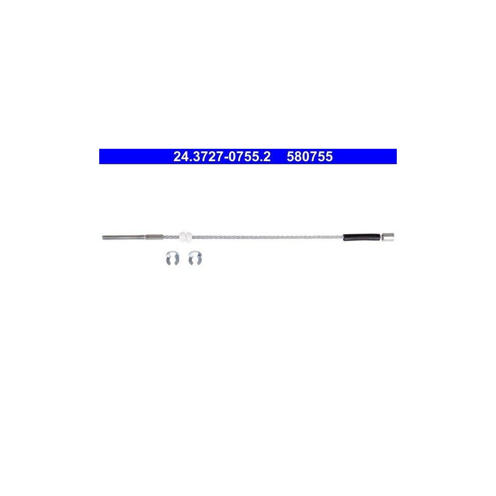 Seilzug, Feststellbremse ATE 24.3727-0755.2 für OPEL, vorne