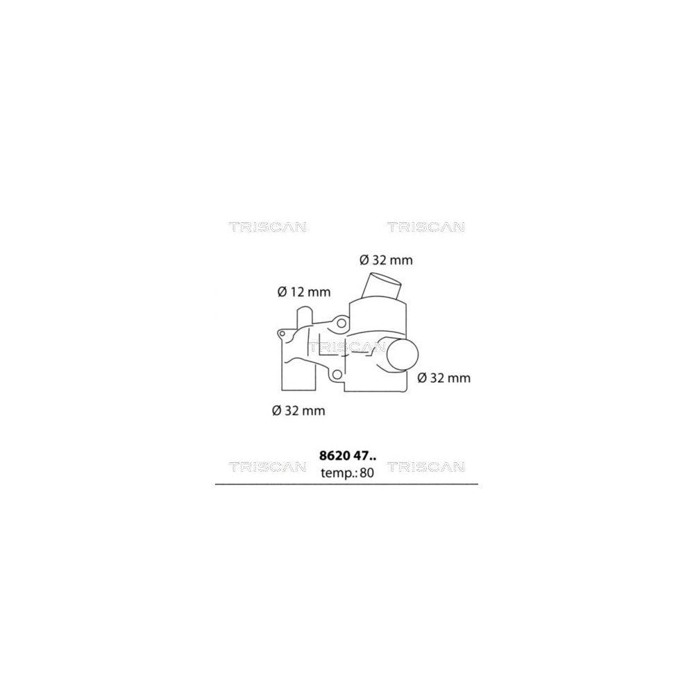 Thermostat, Kühlmittel TRISCAN 8620 4780 für FIAT SEAT