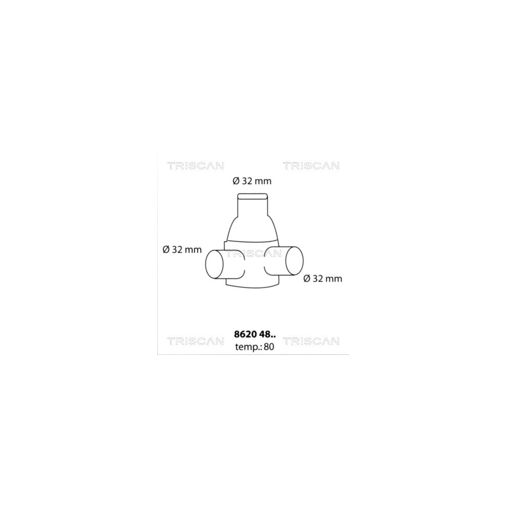 Thermostat, Kühlmittel TRISCAN 8620 4880 für FIAT LANCIA SEAT