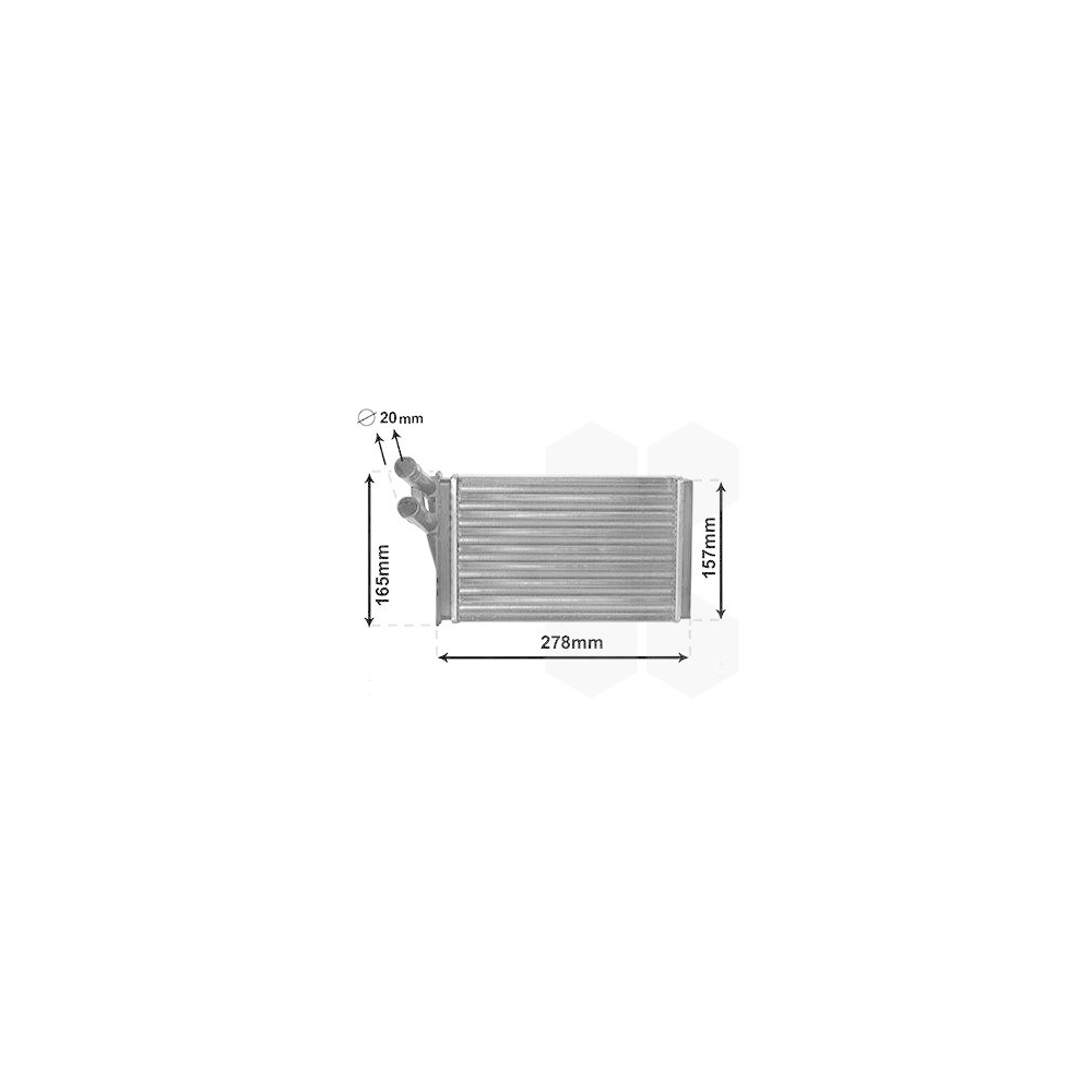 Wärmetauscher, Innenraumheizung VAN WEZEL 03006097 für AUDI