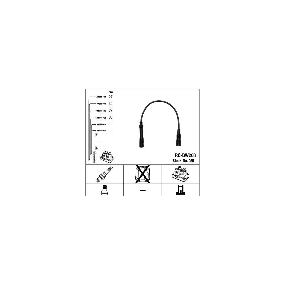 Zündleitungssatz NGK 0551 für BMW MINI