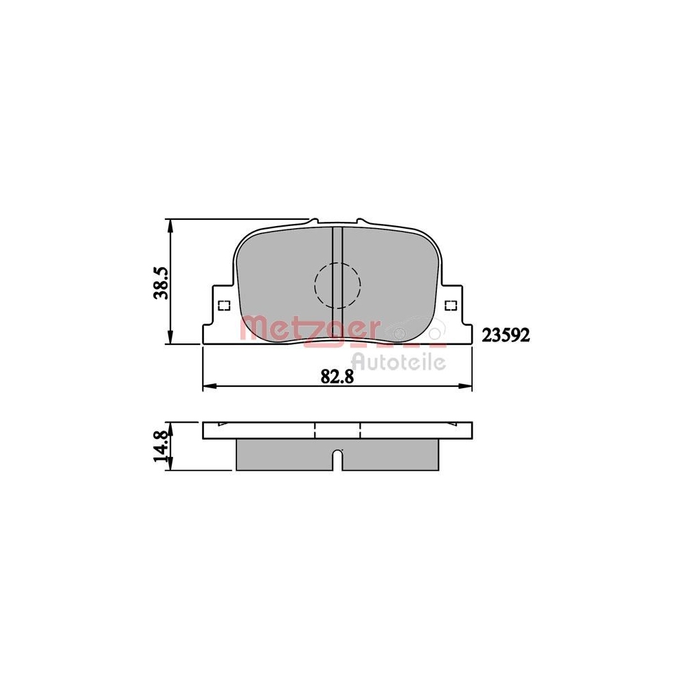 Bremsbelagsatz, Scheibenbremse METZGER 1170868 GREENPARTS für TOYOTA