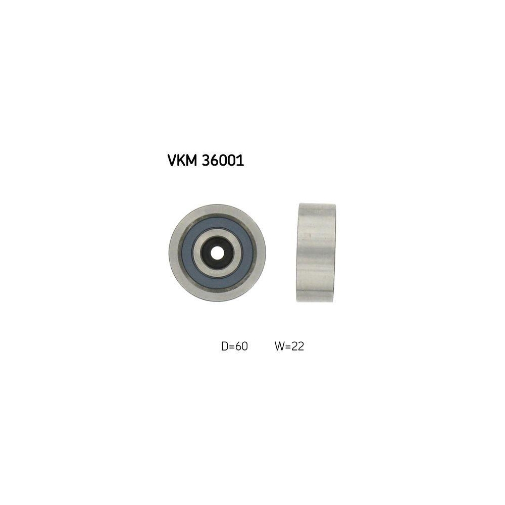 Umlenk-/Führungsrolle, Keilrippenriemen SKF VKM 36001 für RENAULT, oben