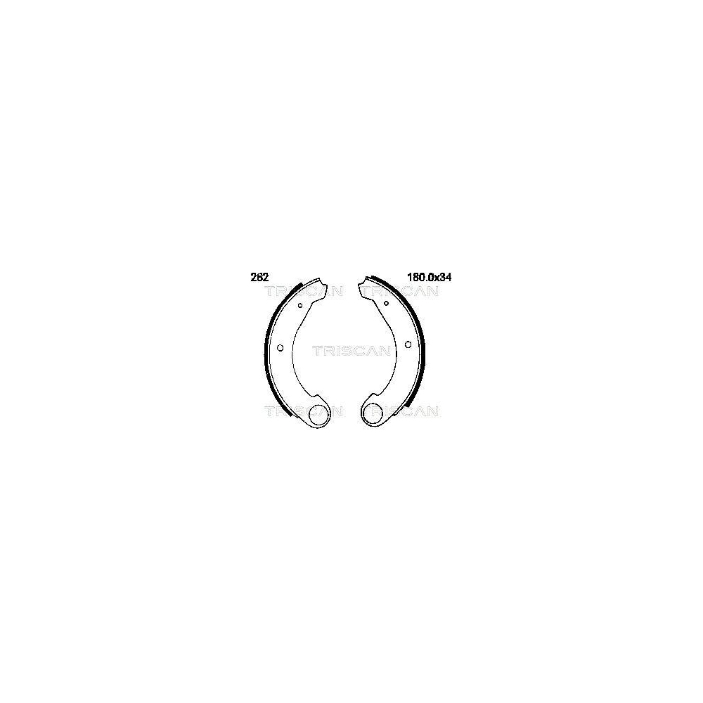 Bremsbackensatz TRISCAN 8100 38262 für CITROËN, Hinterachse