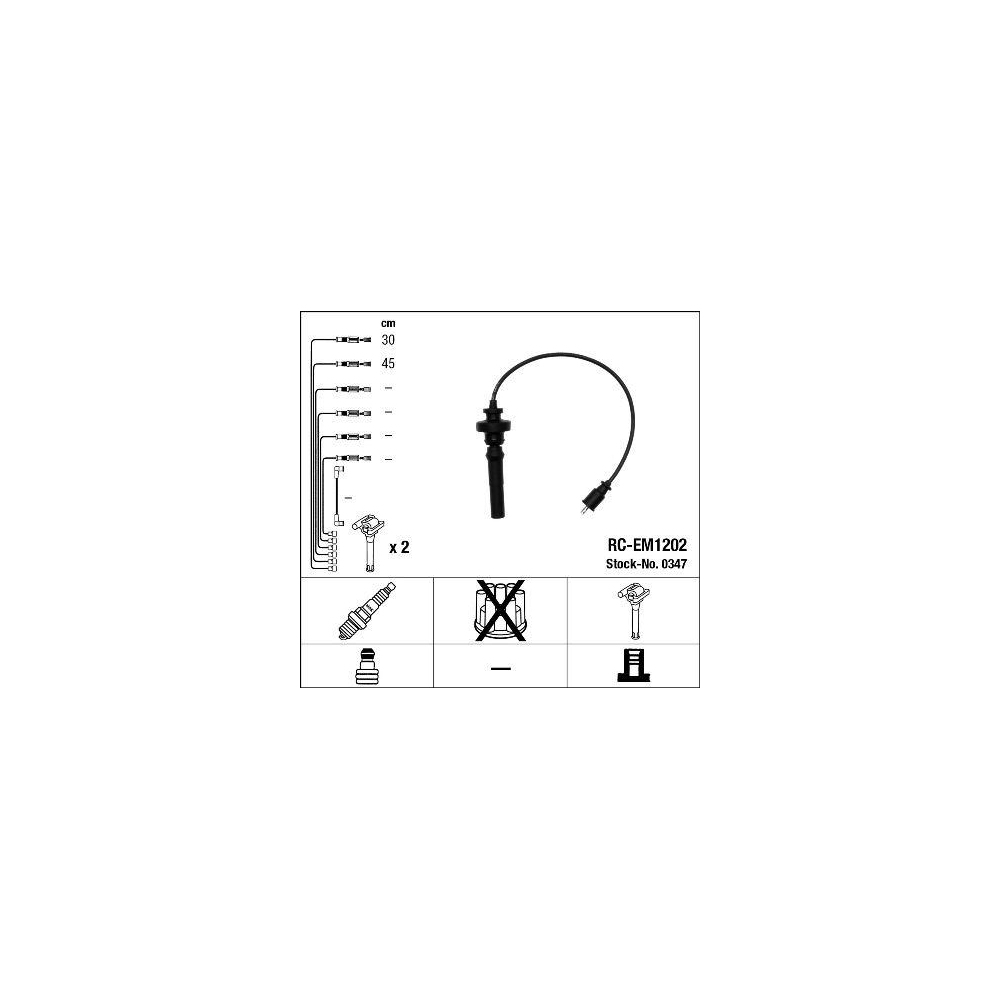 Zündleitungssatz NGK 0347 für MITSUBISHI