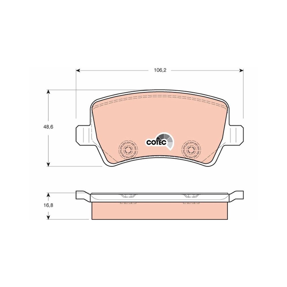 Bremsbelagsatz, Scheibenbremse TRW GDB1685 COTEC für FORD VOLVO LAND ROVER