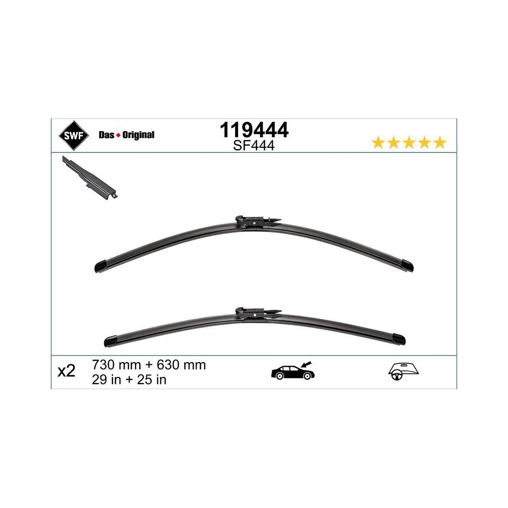 SWF VisioFlex OE (x2) Wischerblatt 119444