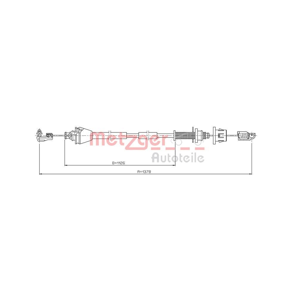 Gaszug METZGER 3.RE001 für RENAULT