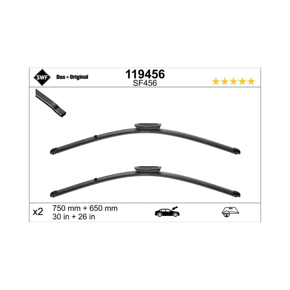 SWF VisioFlex OE (x2) Wischerblatt 119456