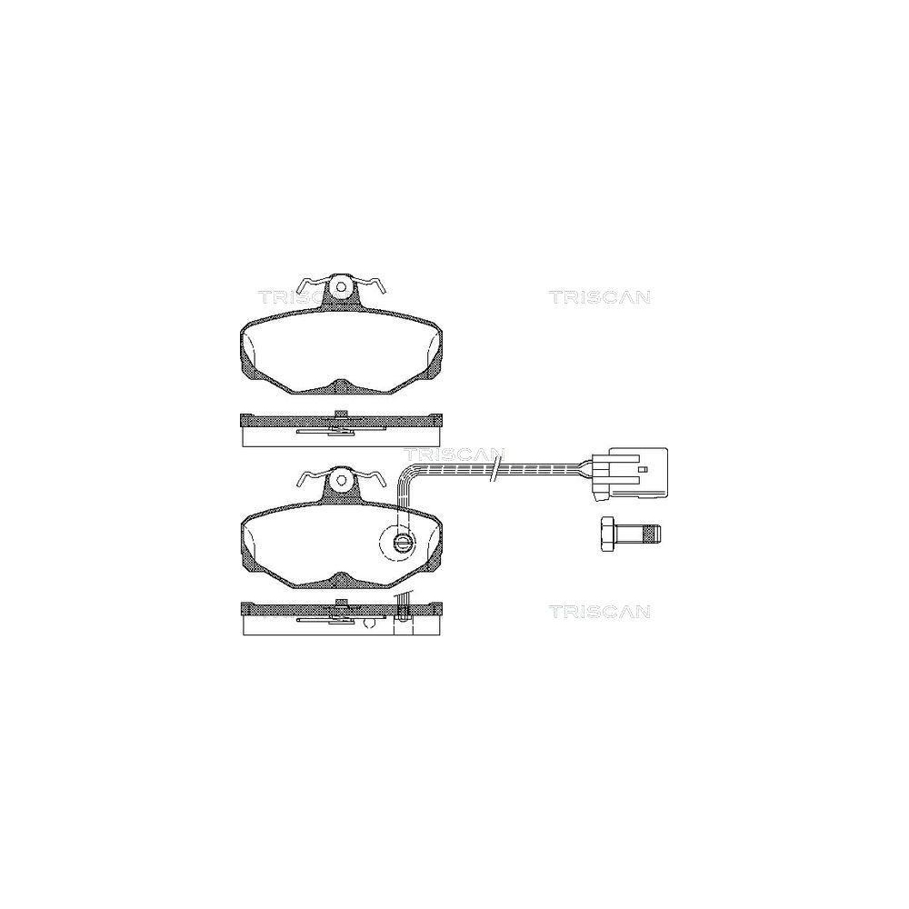 Bremsbelagsatz, Scheibenbremse TRISCAN 8110 16164 für FORD, Hinterachse