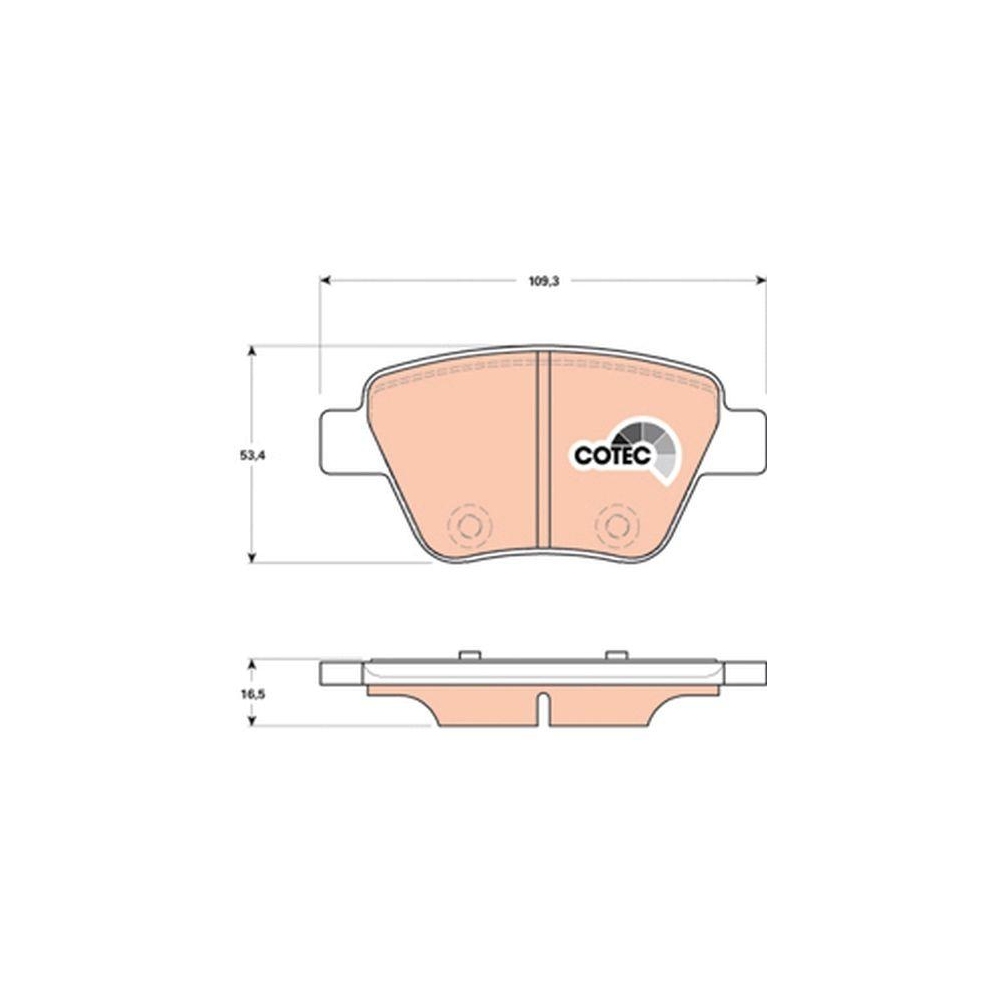 Bremsbelagsatz, Scheibenbremse TRW GDB1841 COTEC für AUDI SEAT SKODA VW VW (SVW)