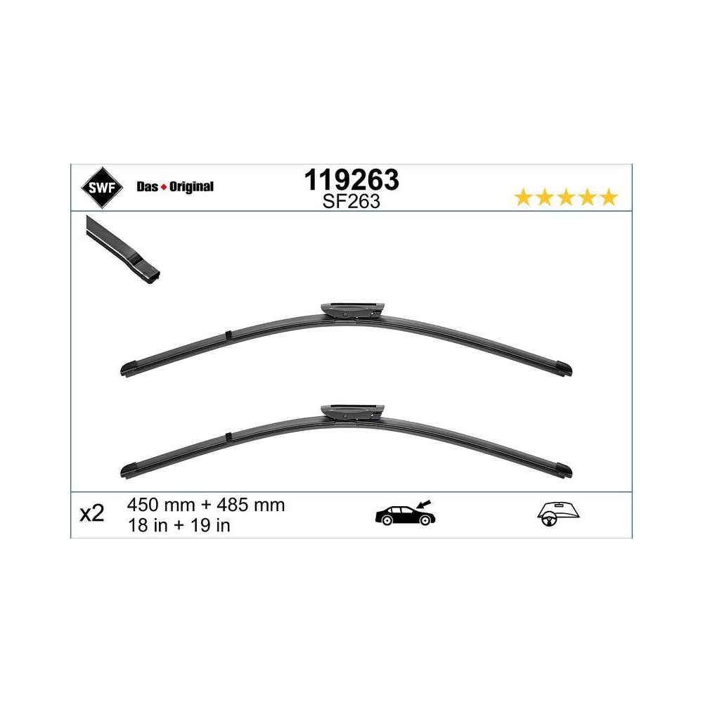 SWF VisioFlex OE (x2) Wischerblatt 119263