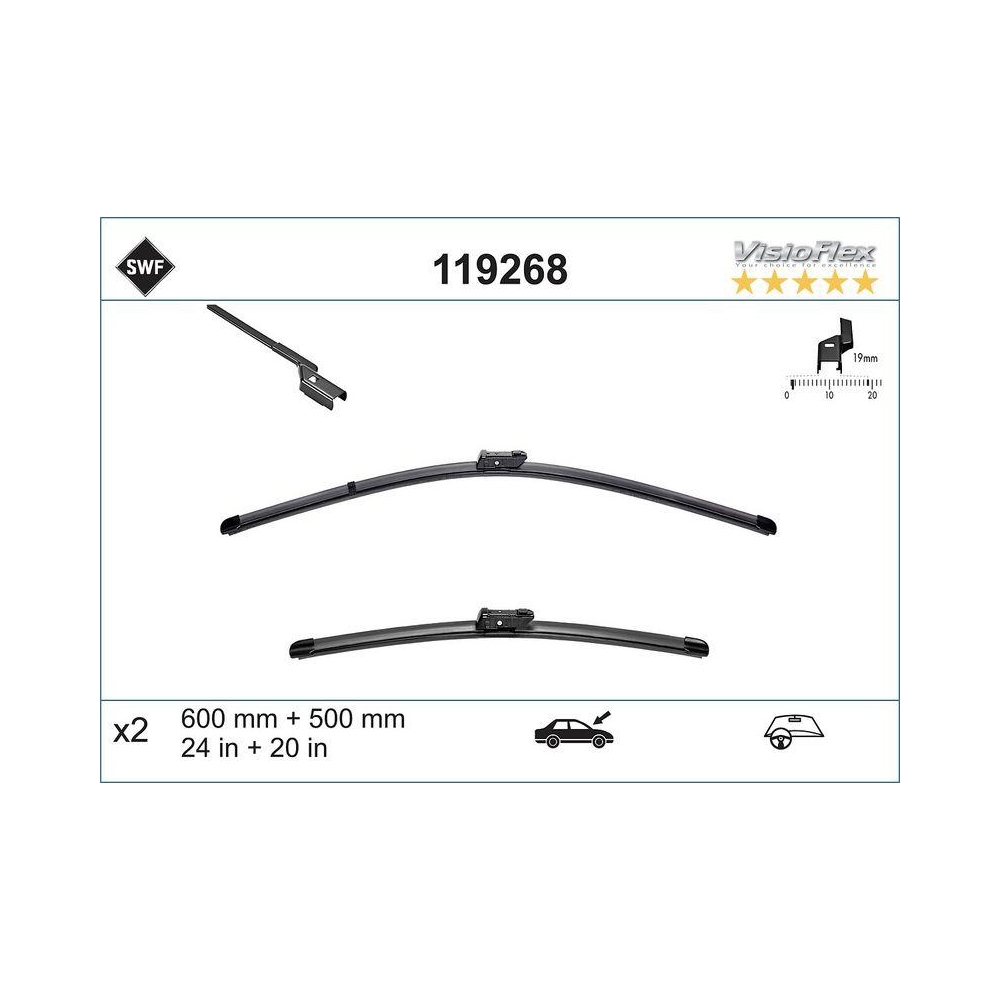 SWF VisioFlex OE (x2) Wischerblatt 119268