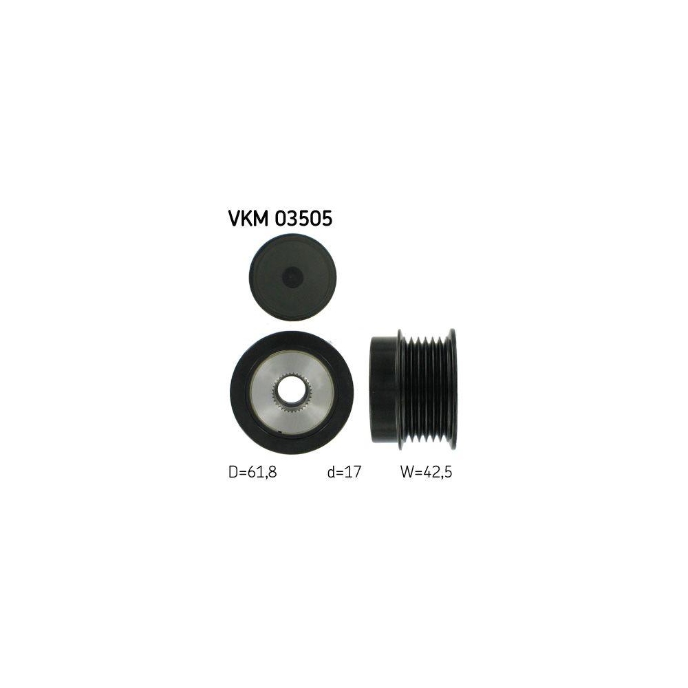 Generatorfreilauf SKF VKM 03505 für OPEL SAAB VAUXHALL