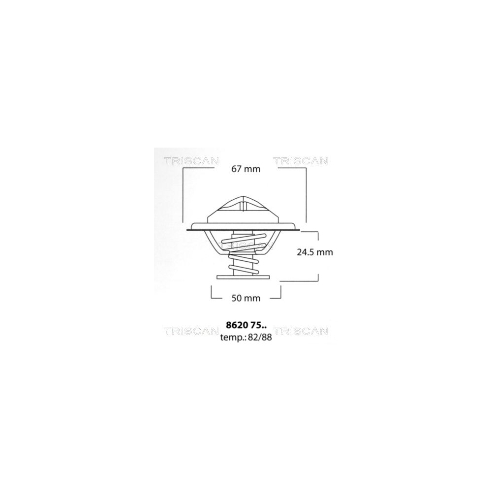 Thermostat, Kühlmittel TRISCAN 8620 7588 für RENAULT VOLVO