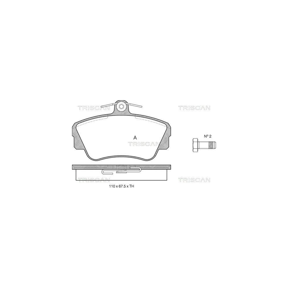 Bremsbelagsatz, Scheibenbremse TRISCAN 8110 27944 für VOLVO, Vorderachse