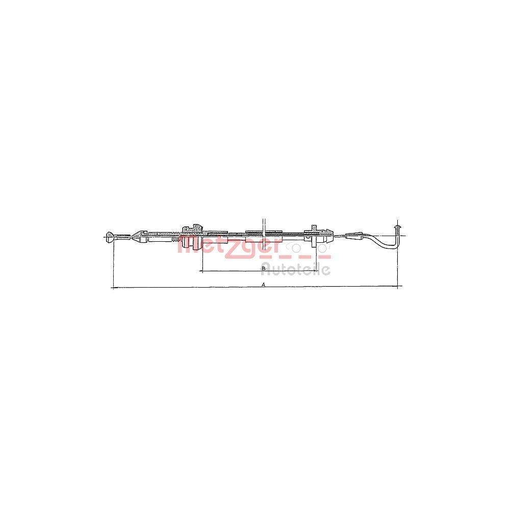 Gaszug METZGER 11.087 COFLE für VW