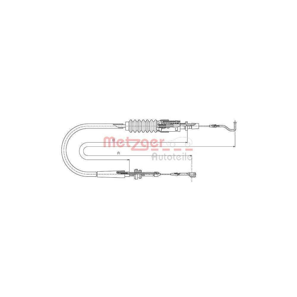 Gaszug METZGER 14.4304 COFLE für VW