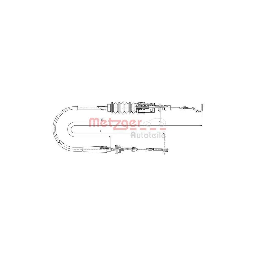 Gaszug METZGER 14.4305 COFLE für VW