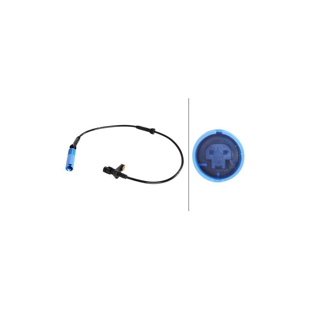 Sensor, Raddrehzahl HELLA 6PU 012 039-051 für BMW, Vorderachse, links, rechts