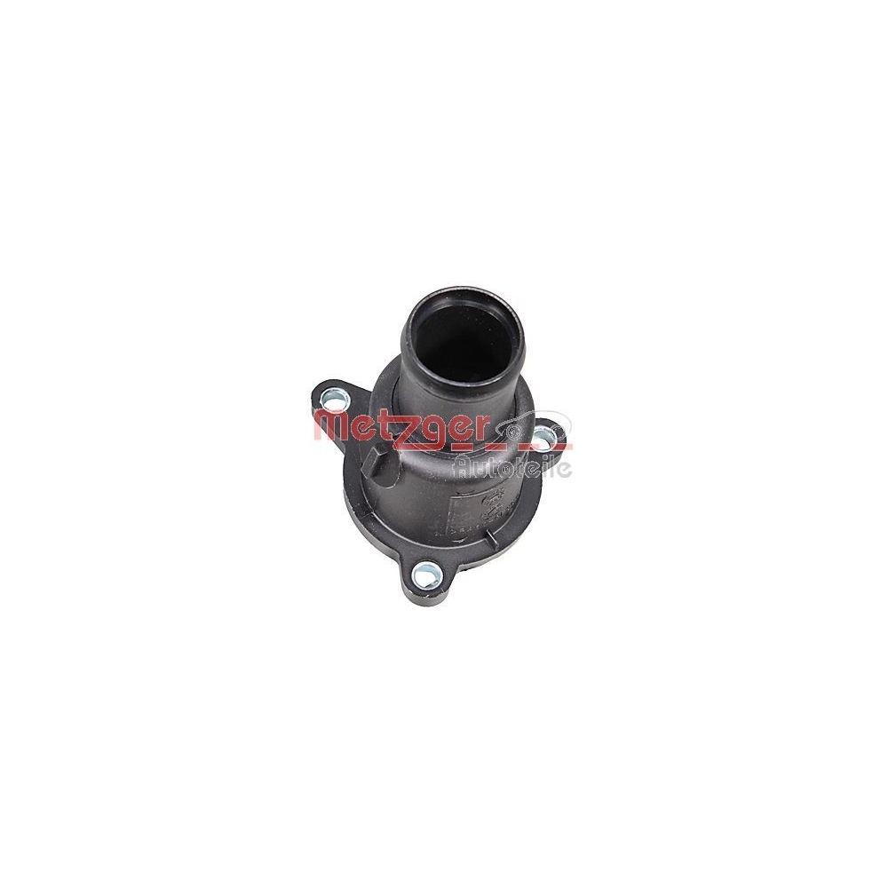 Kühlmittelflansch METZGER 4010378 für RENAULT DACIA, Thermostat, stirnseitig