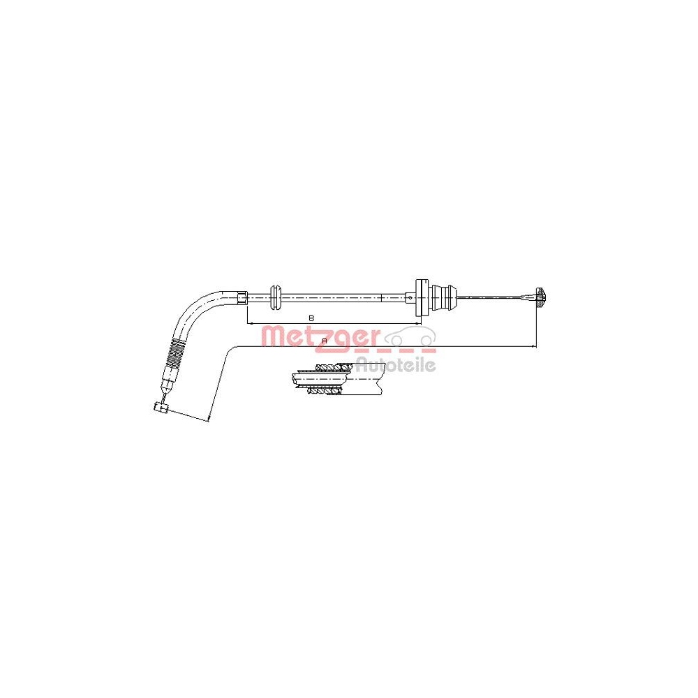 Gaszug METZGER 413.25 für FIAT