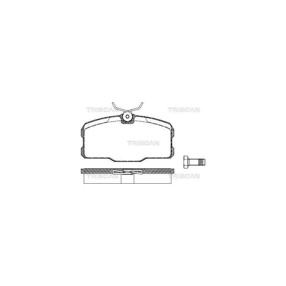 Bremsbelagsatz, Scheibenbremse TRISCAN 8110 23035 für MERCEDES-BENZ, Vorderachse