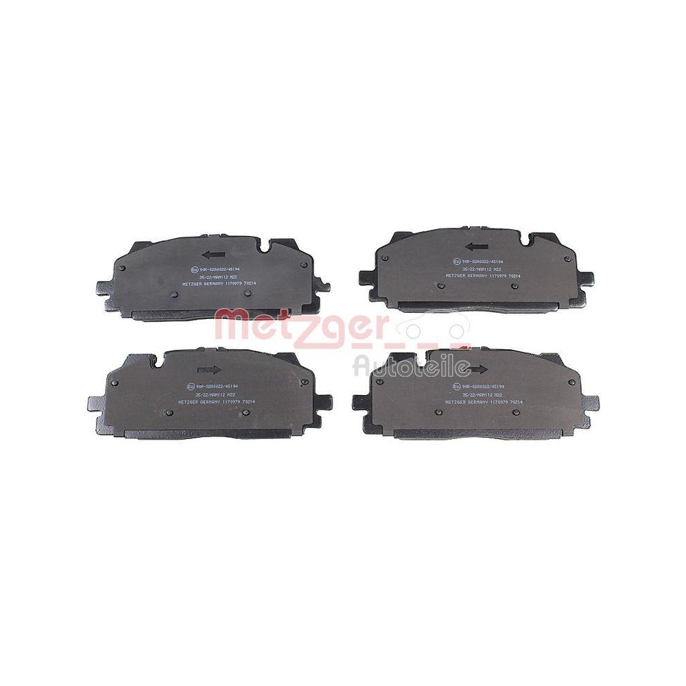 Bremsbelagsatz, Scheibenbremse METZGER 1170979 GREENPARTS für AUDI VW CUPRA