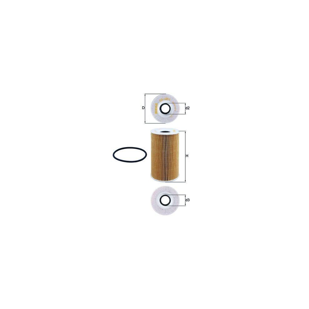 Ölfilter KNECHT OX 128/1D für PORSCHE